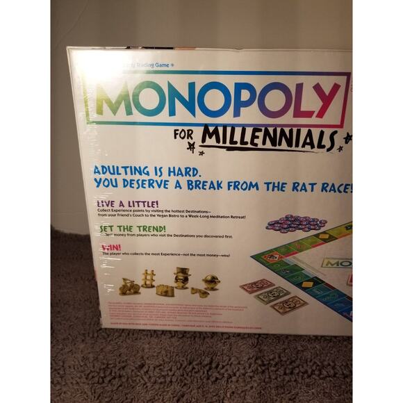 Monopoly for Millennials Millenials Edition Board‎ Game Factory Sealed by Hasbro - Picture 3 of 5